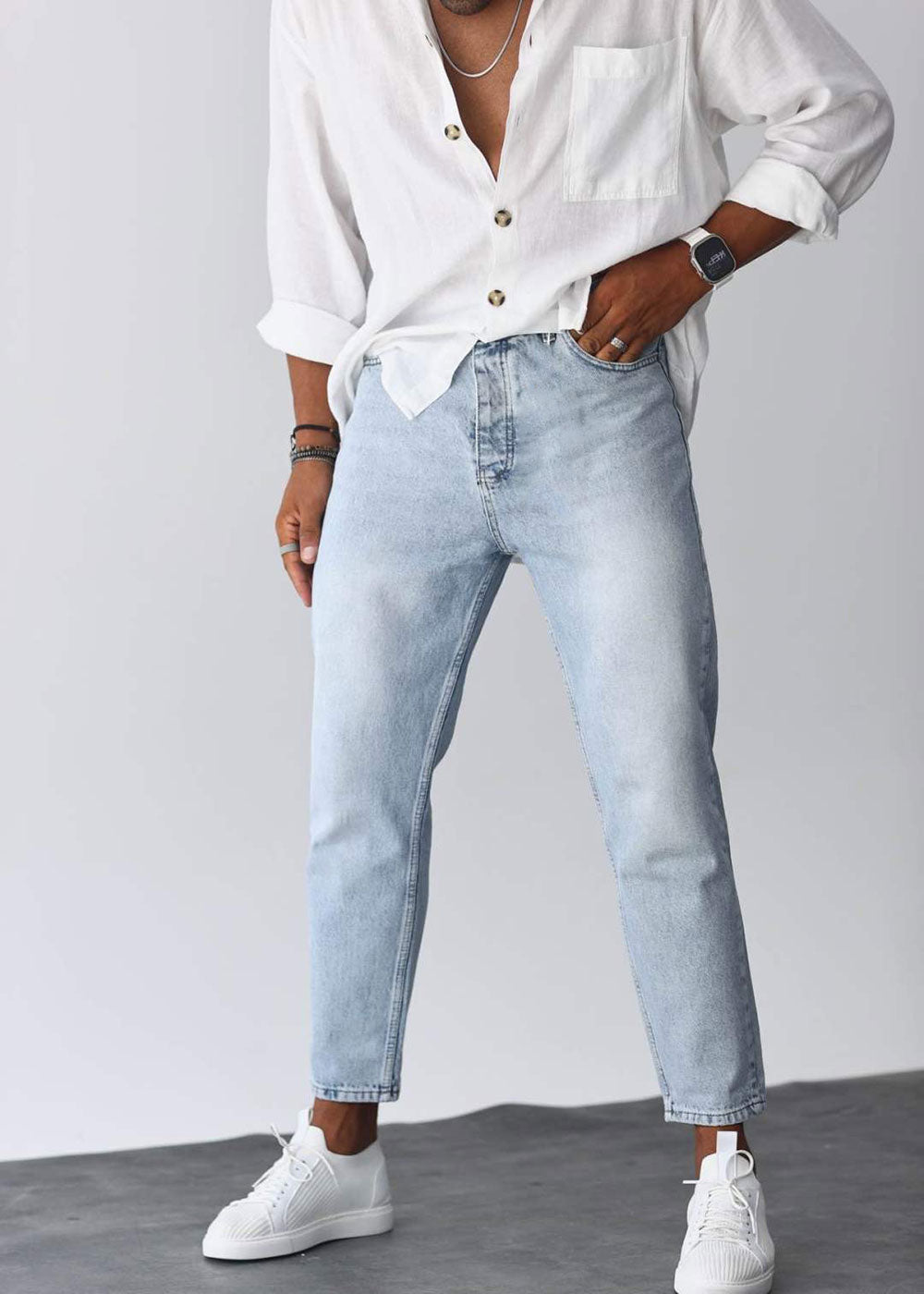 Basic Παντελόνι Τζιν Loose Fit– Του  Παγου – 4