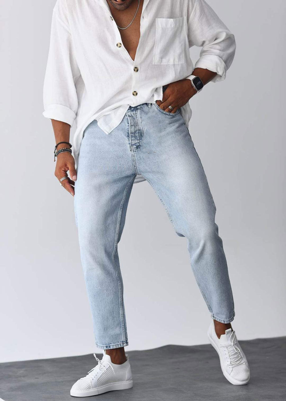 Basic Παντελόνι Τζιν Loose Fit– Του  Παγου – 3