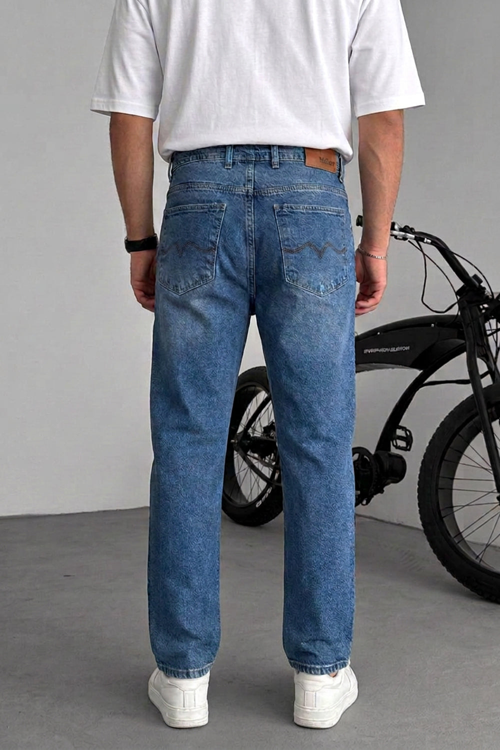 Ανδρικό Τζιν Παντελόνι Relaxed Straight Fit – Medium Blue