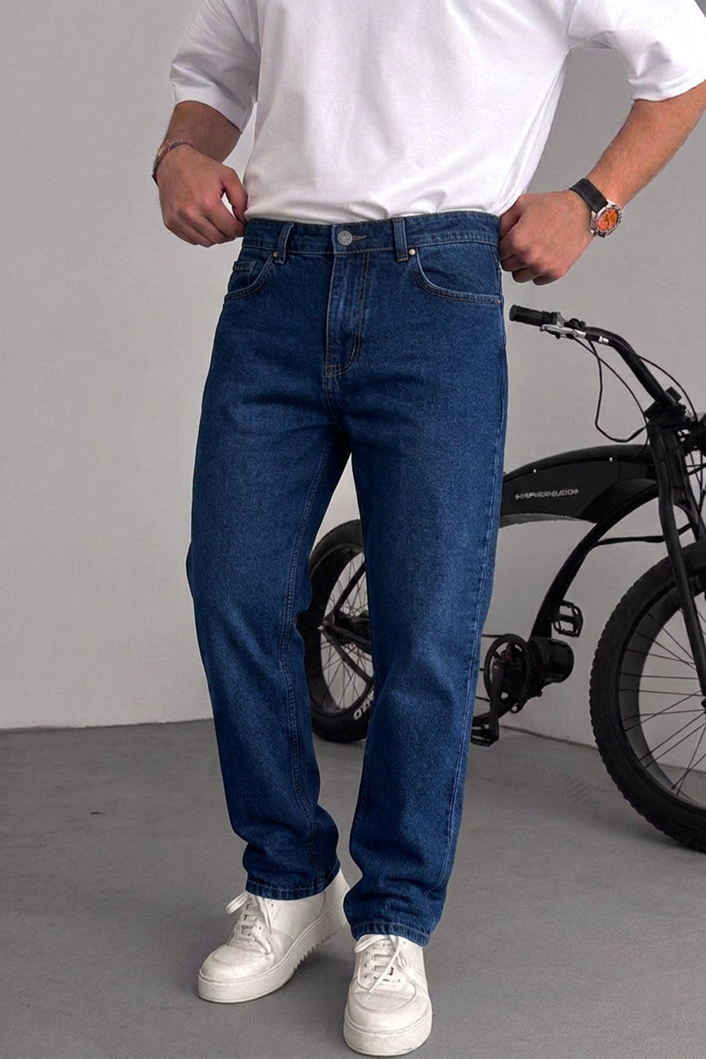 Ανδρικό Τζιν Παντελόνι Relaxed Straight Fit – Σκούρο Μπλε