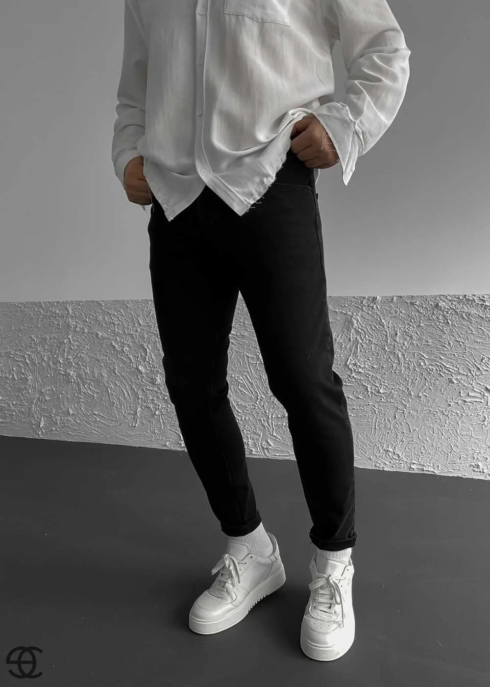 Basic Skinny Jeans Ελαστικό -Μαυρό