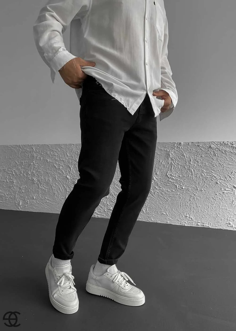 Basic Skinny Jeans Ελαστικό -Μαυρό – 4