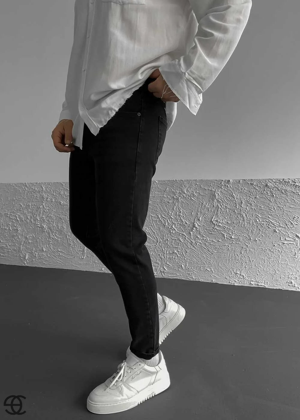 Basic Skinny Jeans Ελαστικό -Μαυρό – 3