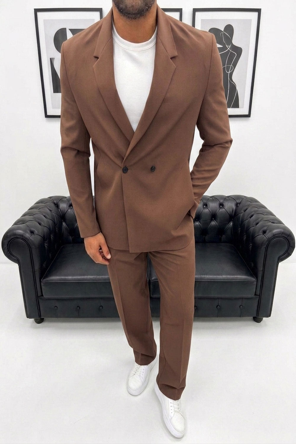 Oversized Suit "AGIBOSS" – Καφέ