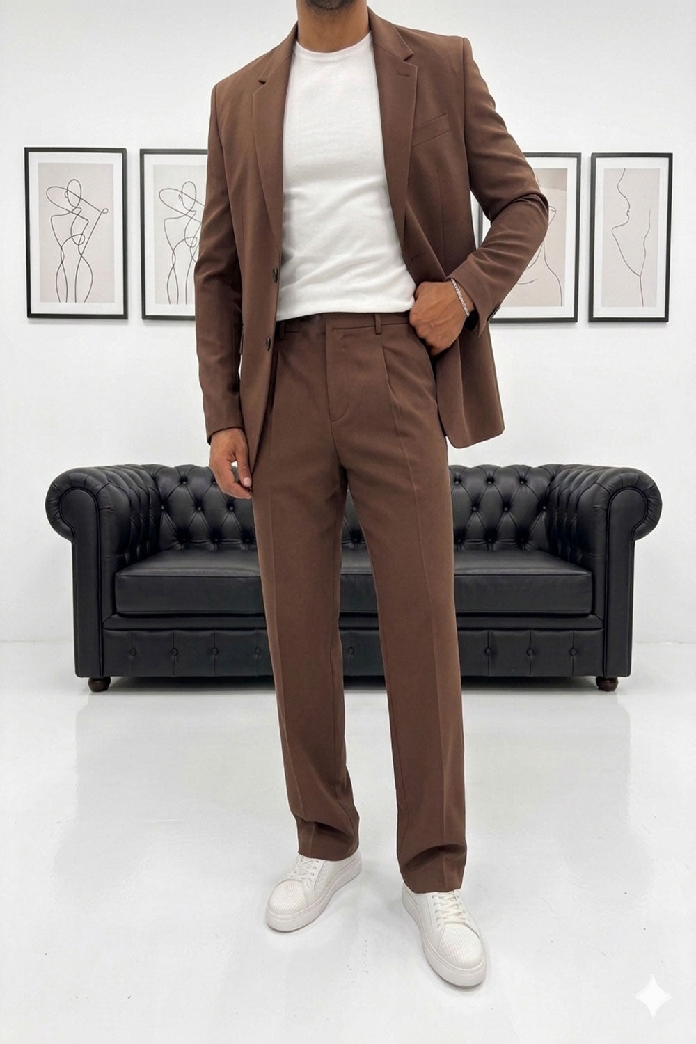 Oversized Suit "AGIBOSS" – Καφέ