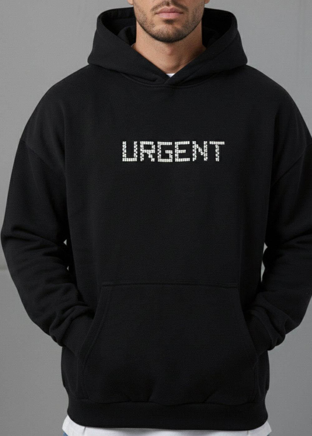 Μαύρο Oversized Hoodie URGENT Εσωτερική Επένδυση – Dreamer Edition
