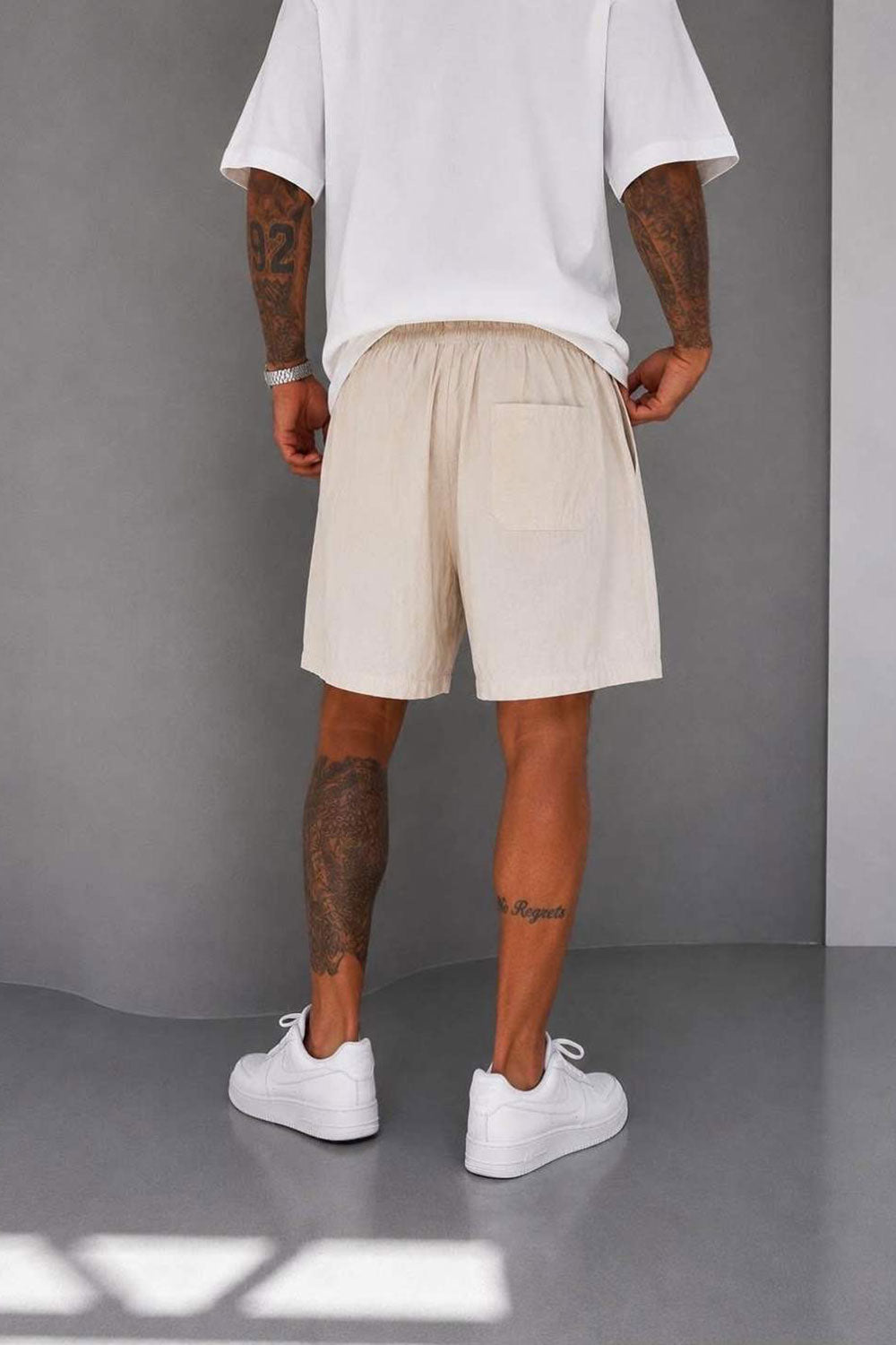 Βερμούδα Tencel-Blend Urban Drawstring Studio – Μπεζ