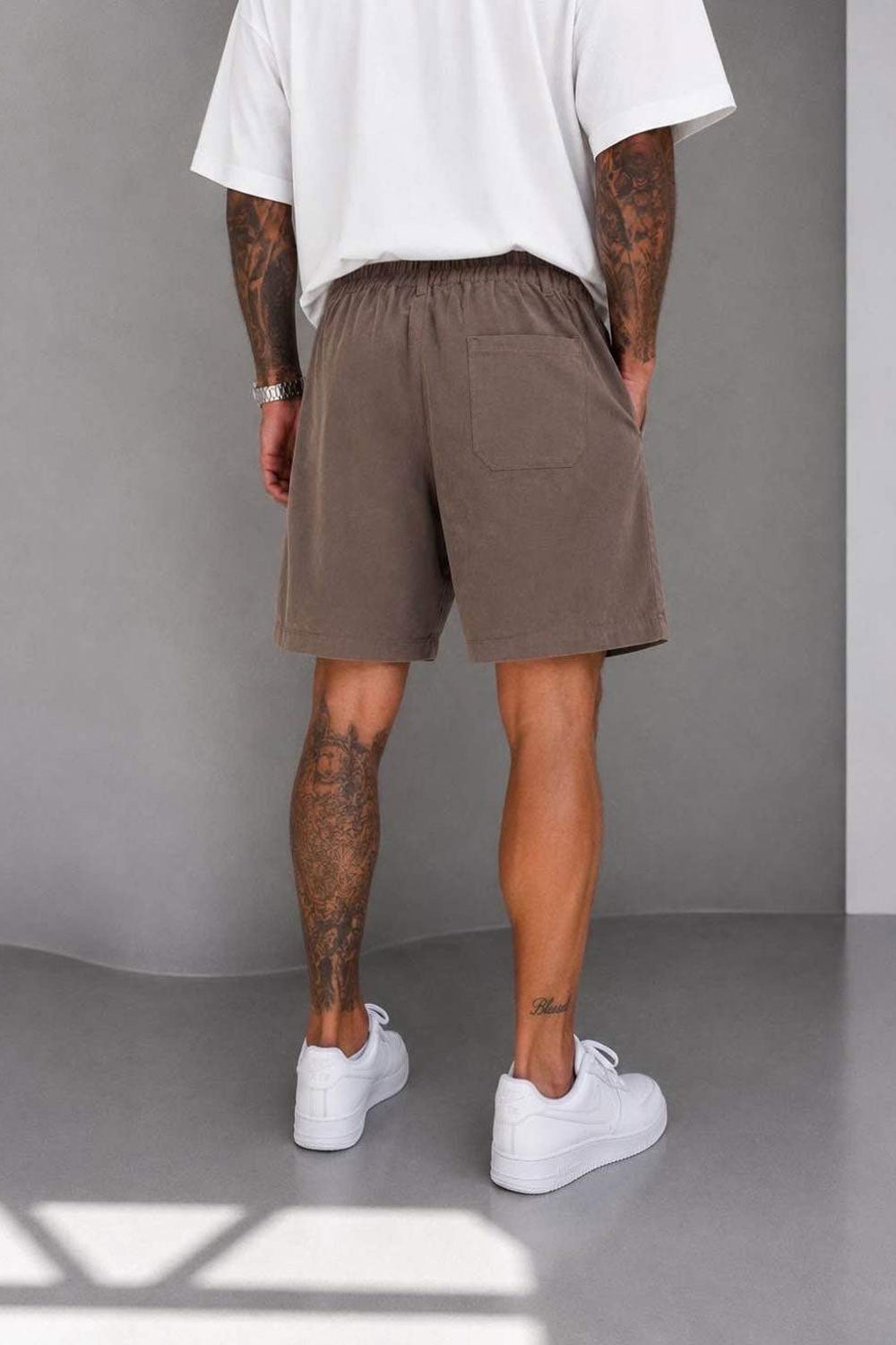 Βερμούδα Tailored Urban Pleated Studio Με Πιέτες – Καφέ