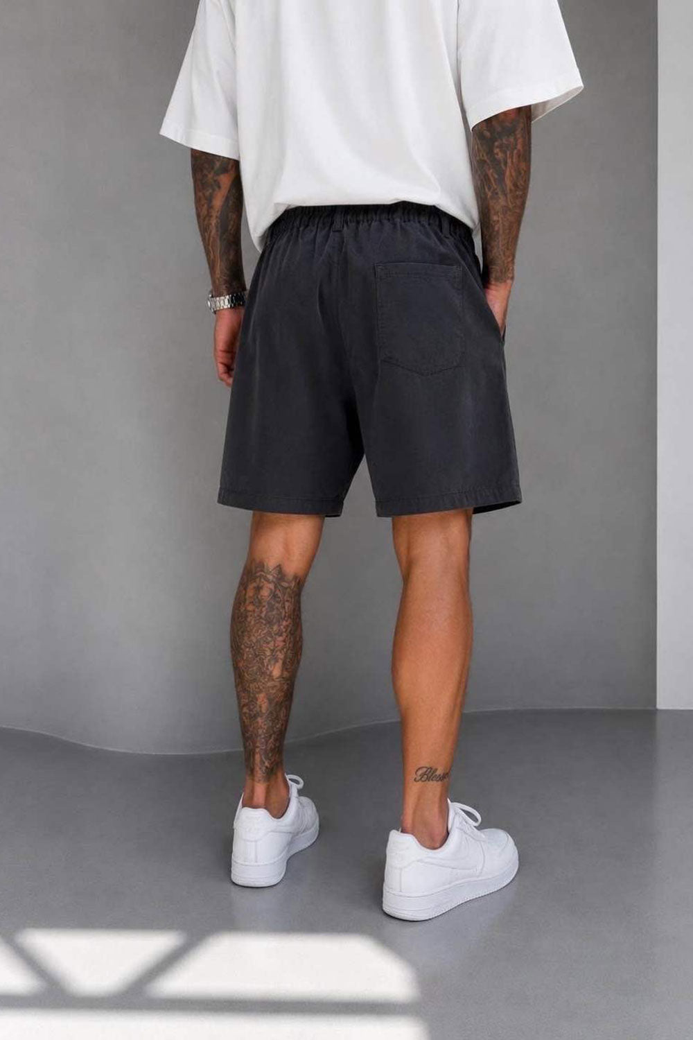 Βερμούδα Tailored Urban Pleated Studio Με Πιέτες – Μαύρο
