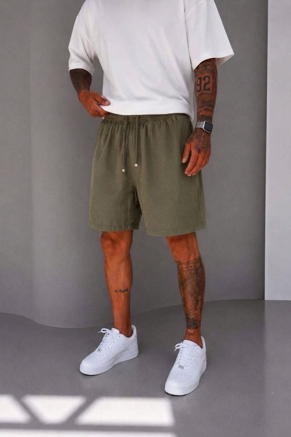 Βερμούδα Tencel-Blend Urban Drawstring Studio – Χακί