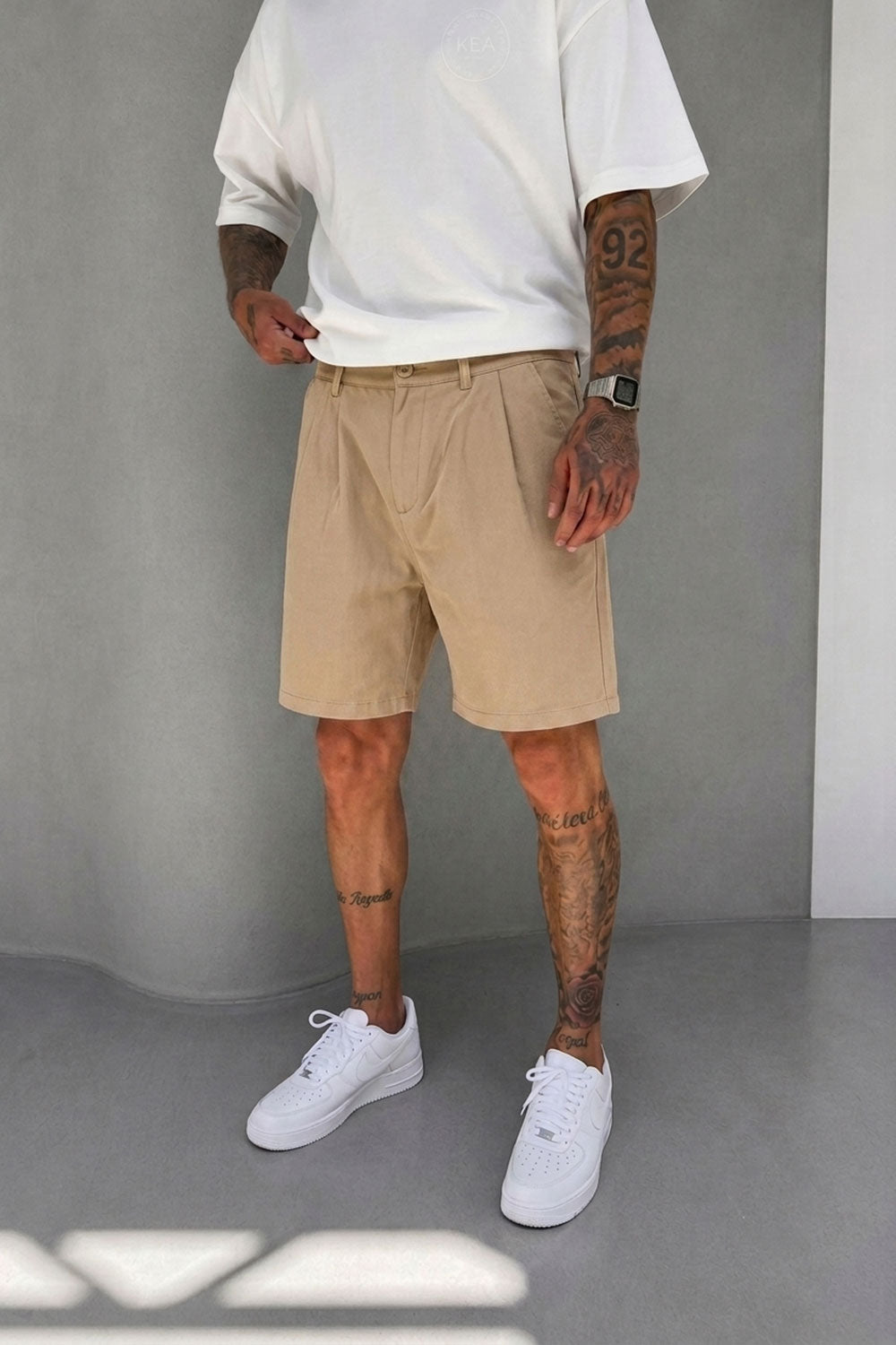 Βερμούδα Tailored Urban Pleated Studio Με Πιέτες – Μπεζ