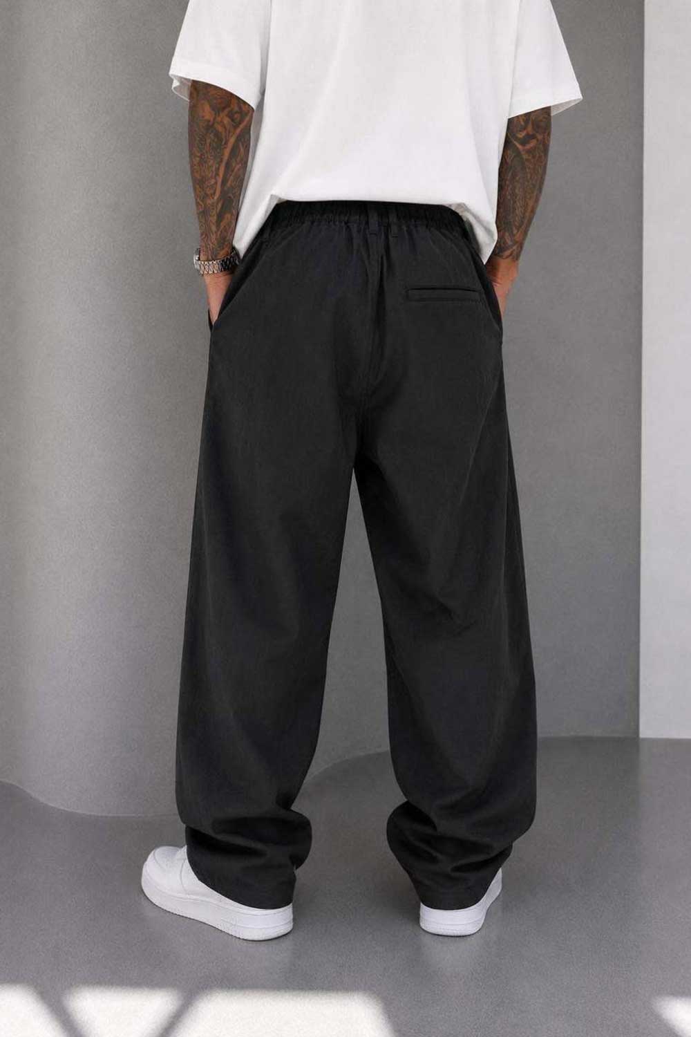 Παντελόνι Cotton Baggy Jogger Studio – Μαύρο