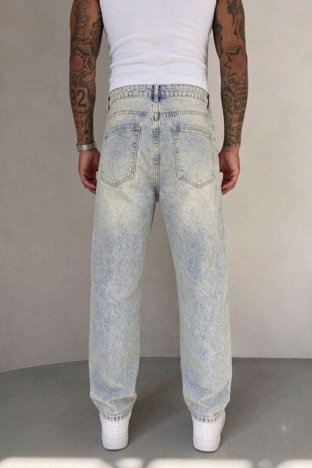 Baggy Παντελόνι Τζιν Distressed – Light Wash