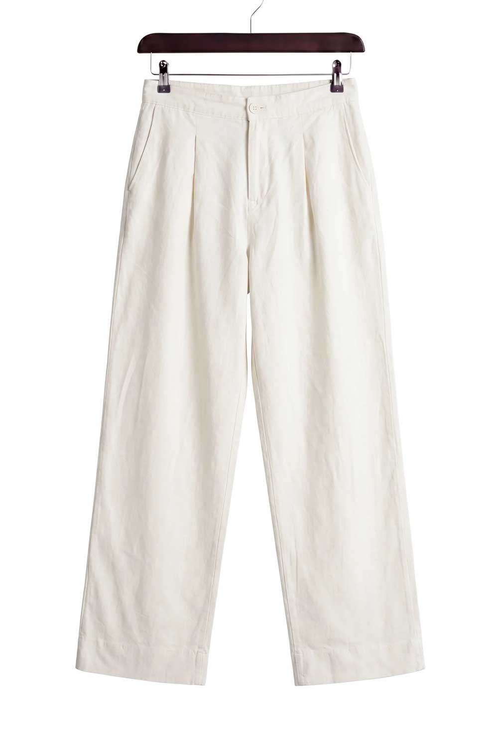 Παντελόνι Premium Modal-Blend Textured Stripe Studio – Λευκό