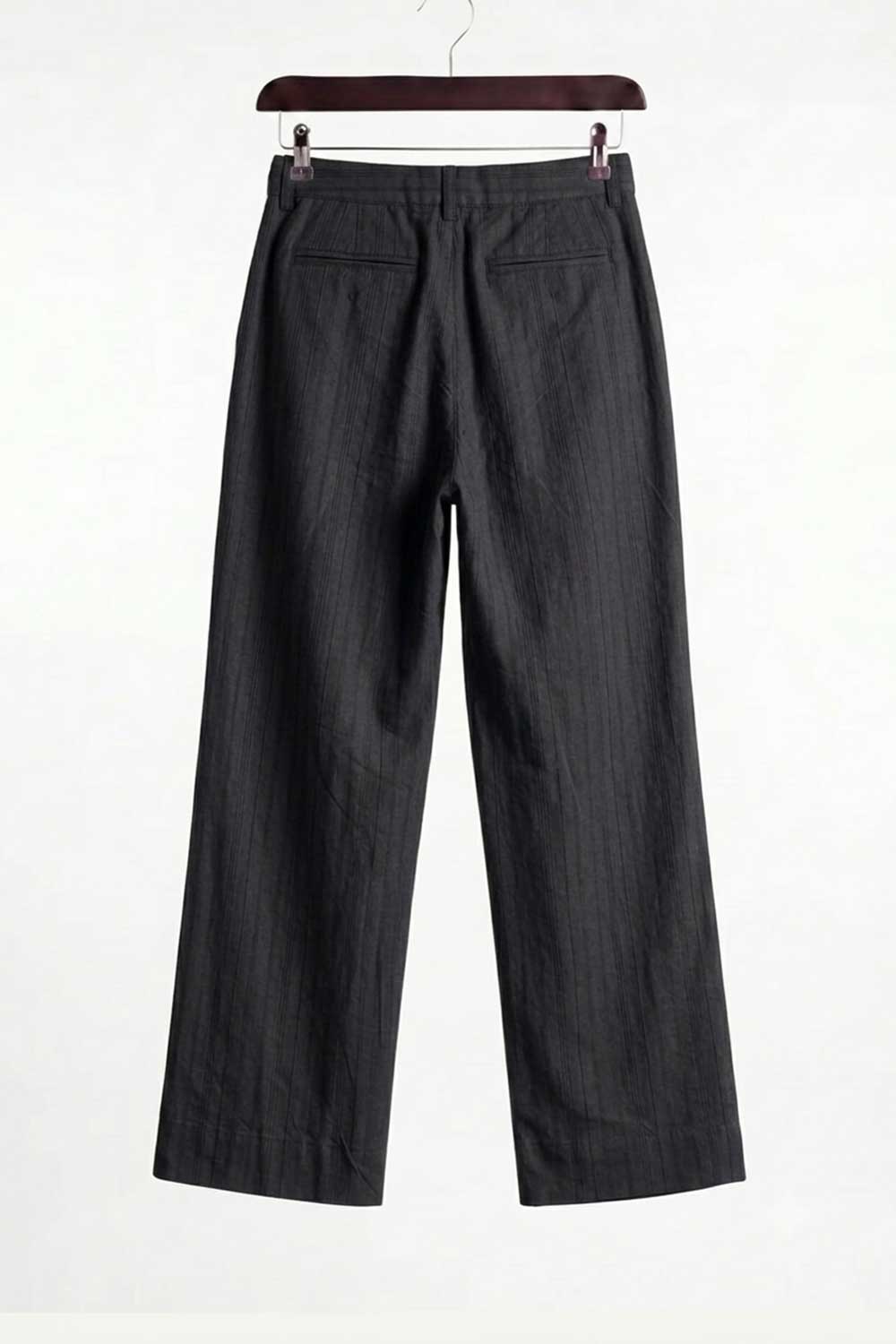 Παντελόνι Premium Modal-Blend Textured Stripe Studio – Μαύρο