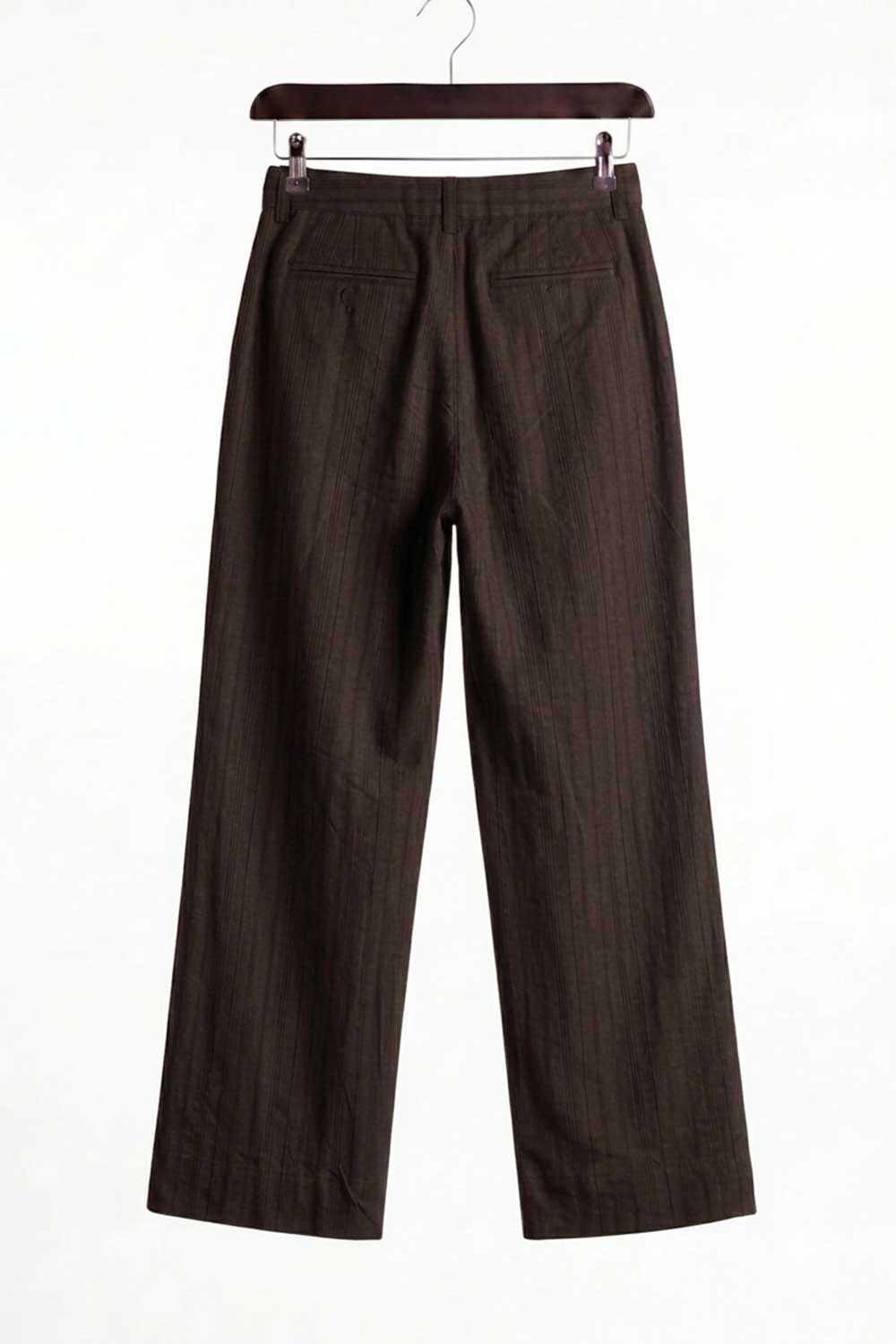Παντελόνι Premium Modal-Blend Textured Stripe Studio – Καφέ
