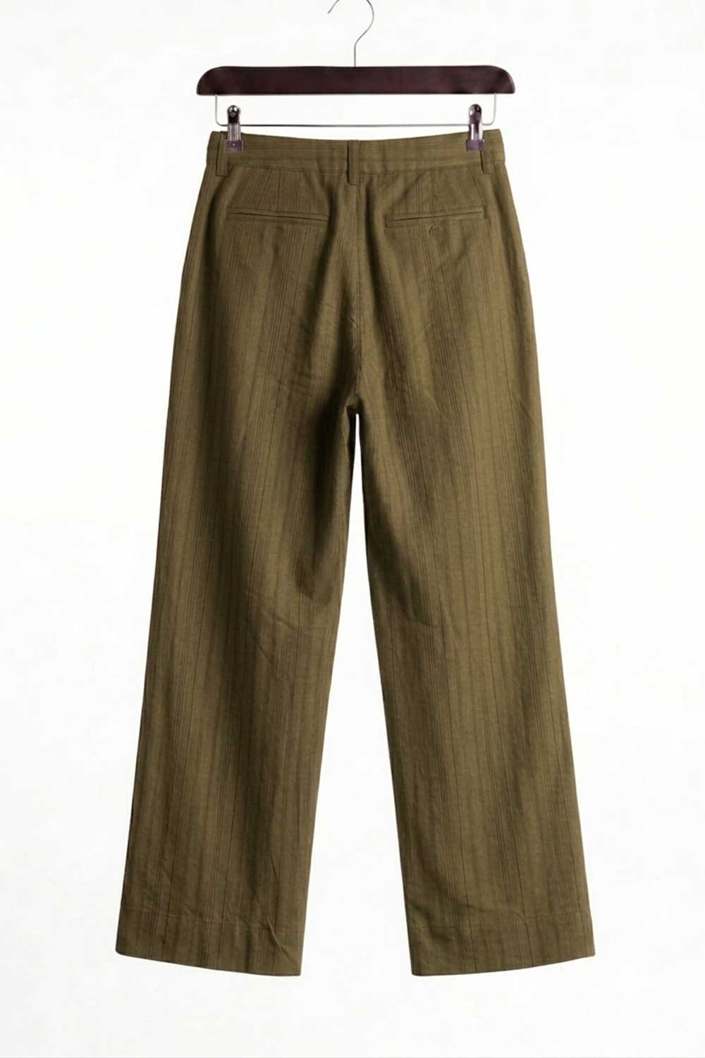 Παντελόνι Premium Modal-Blend Textured Stripe Studio – Χακί