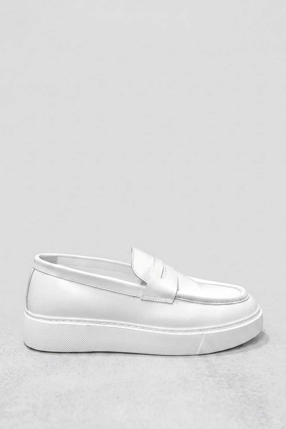 Παπούτσια Leather Penny Elliz Studio – Λευκό