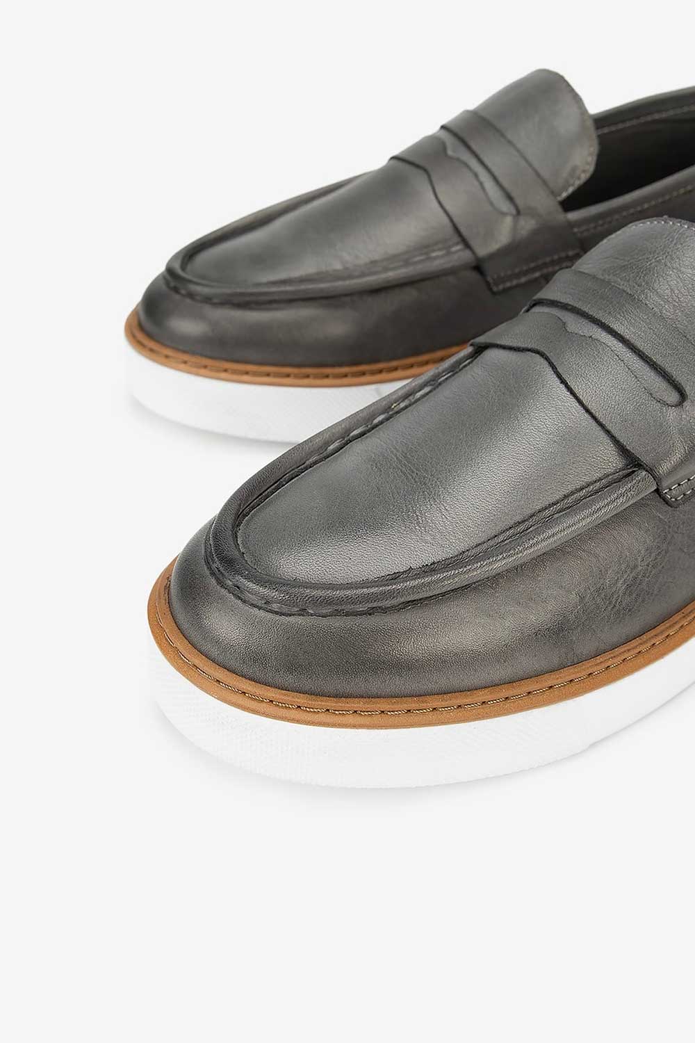 Χειροποίητα Παπούτσια  Leather Penny Loafers Studio – Σκούρο Χακί