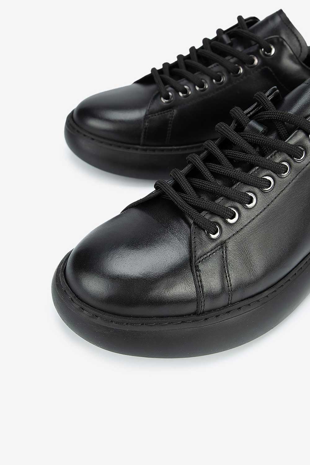 Παπούτσια Leather Urban Sneakers Studio – Μαύρο