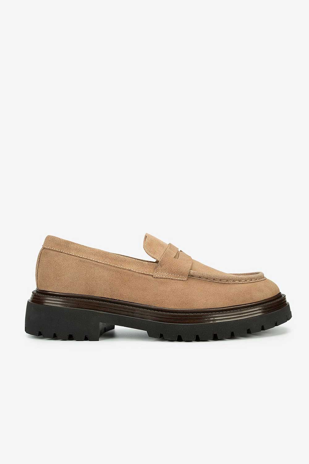 Χειροποίητα Παπούτσια Suede Rock Loafers Studio – Μπεζ