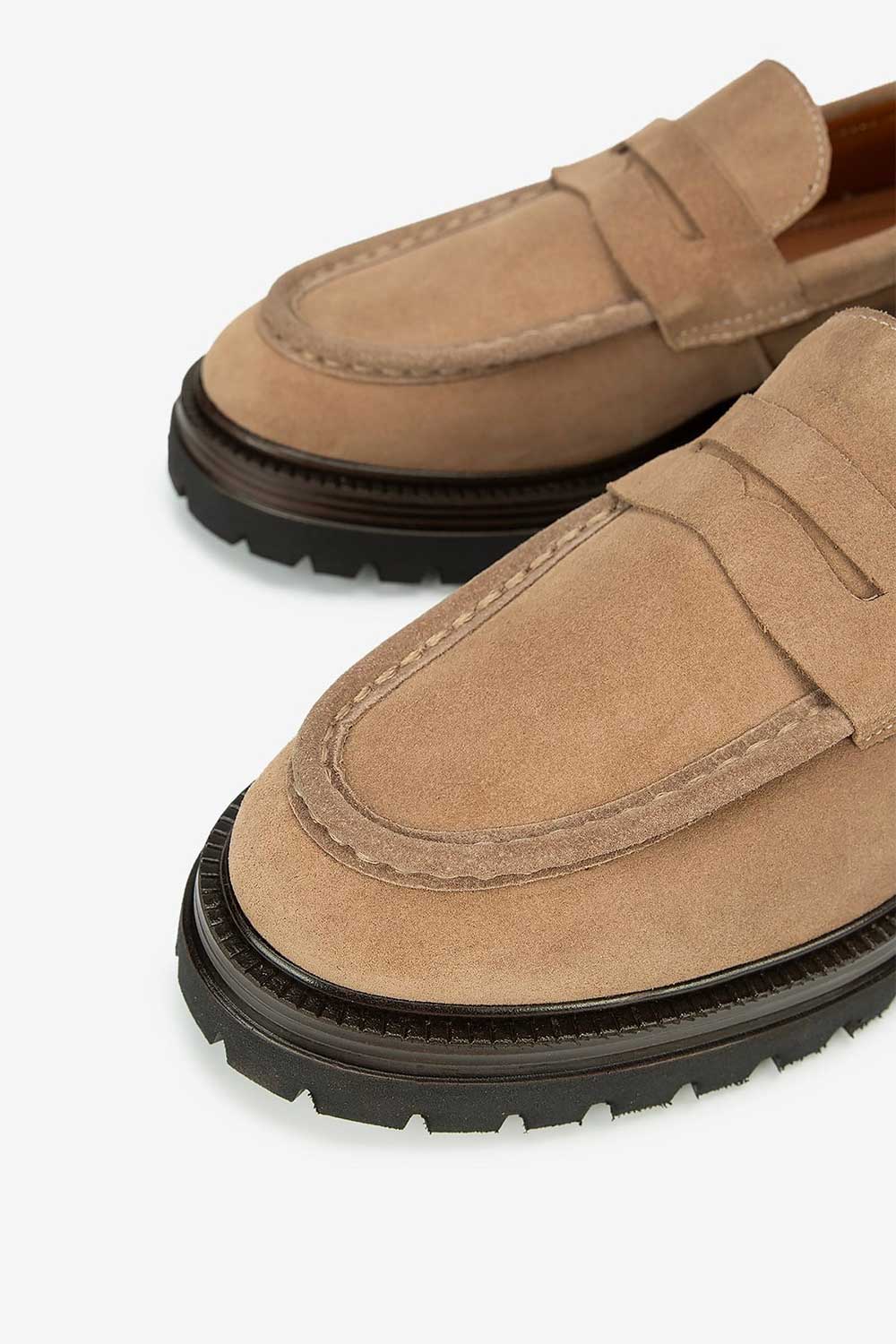 Χειροποίητα Παπούτσια Suede Rock Loafers Studio – Μπεζ