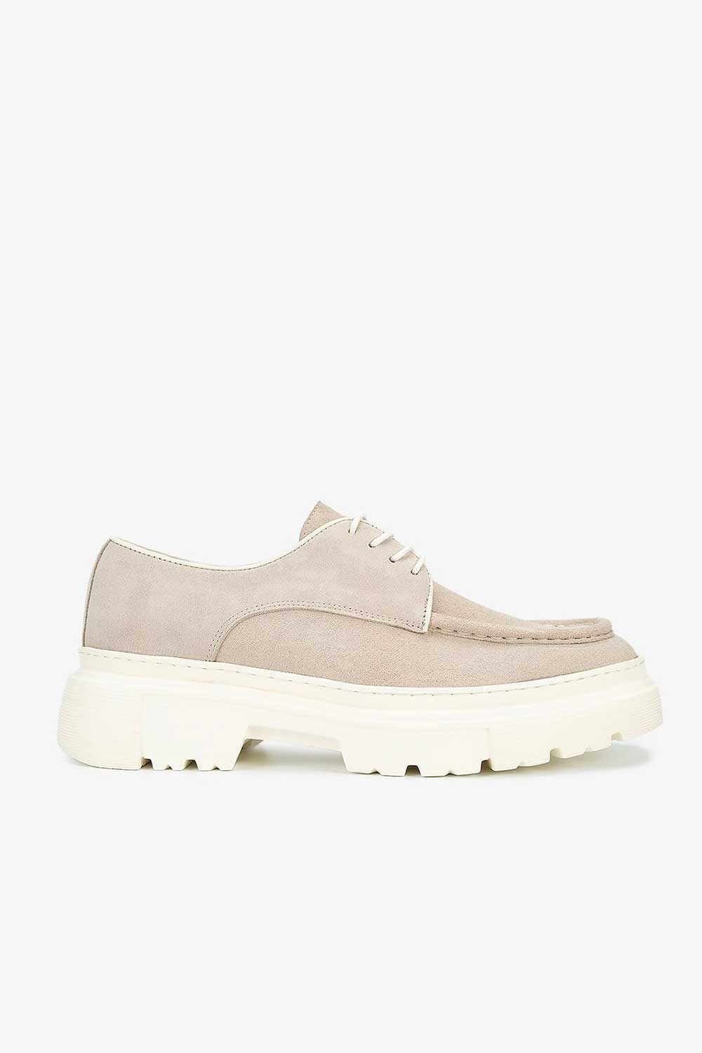 Χειροποίητα Παπούτσια Suede Urban Derby Studio – Μπεζ