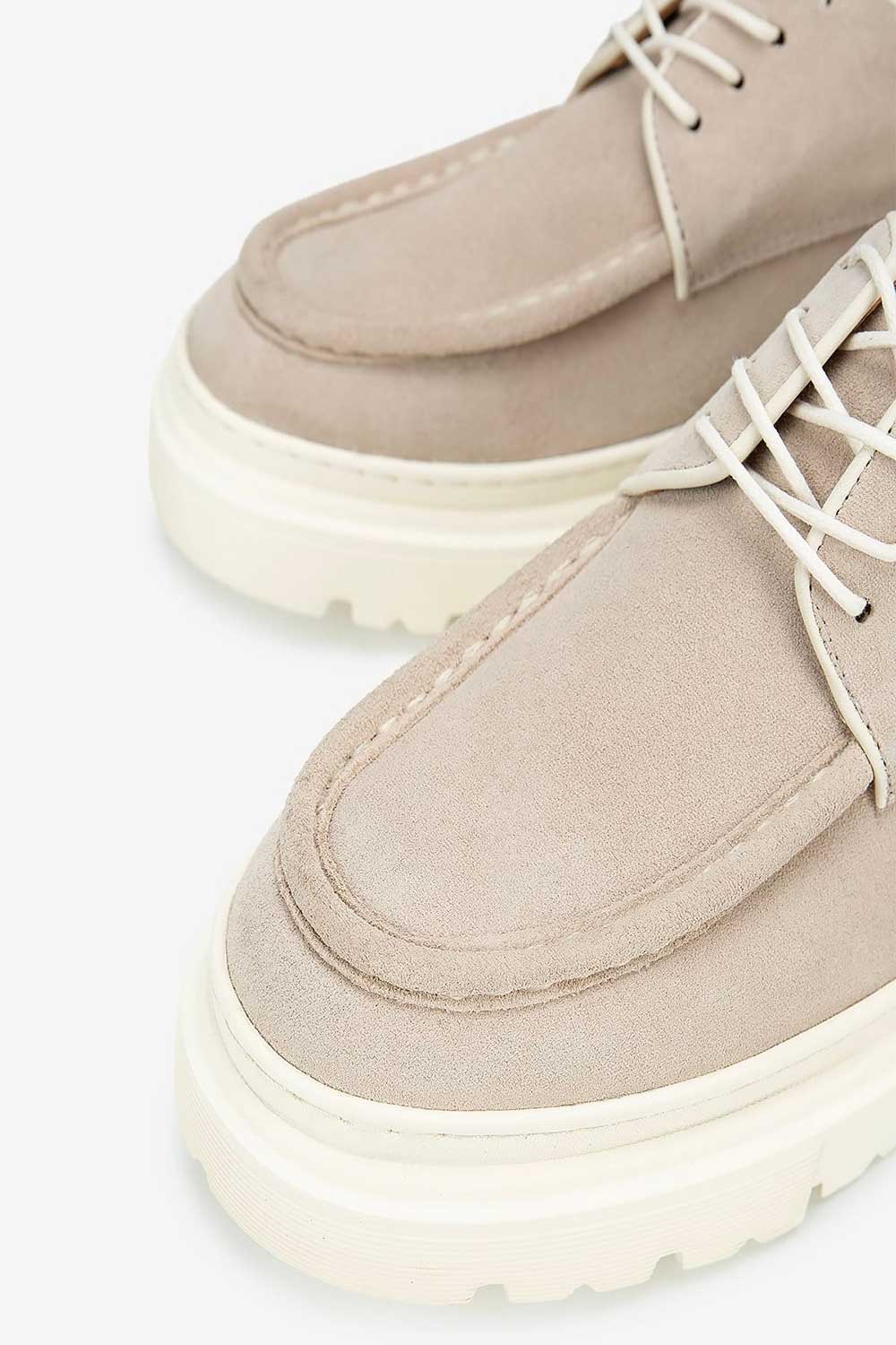 Χειροποίητα Παπούτσια Suede Urban Derby Studio – Μπεζ