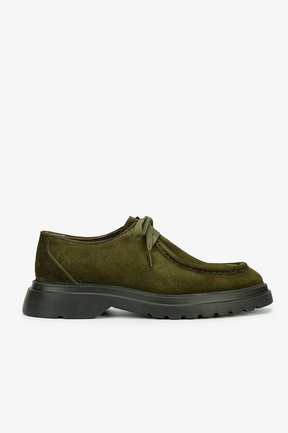 Χειροποίητα Παπούτσια Suede Urban Derby Studio – Χακί