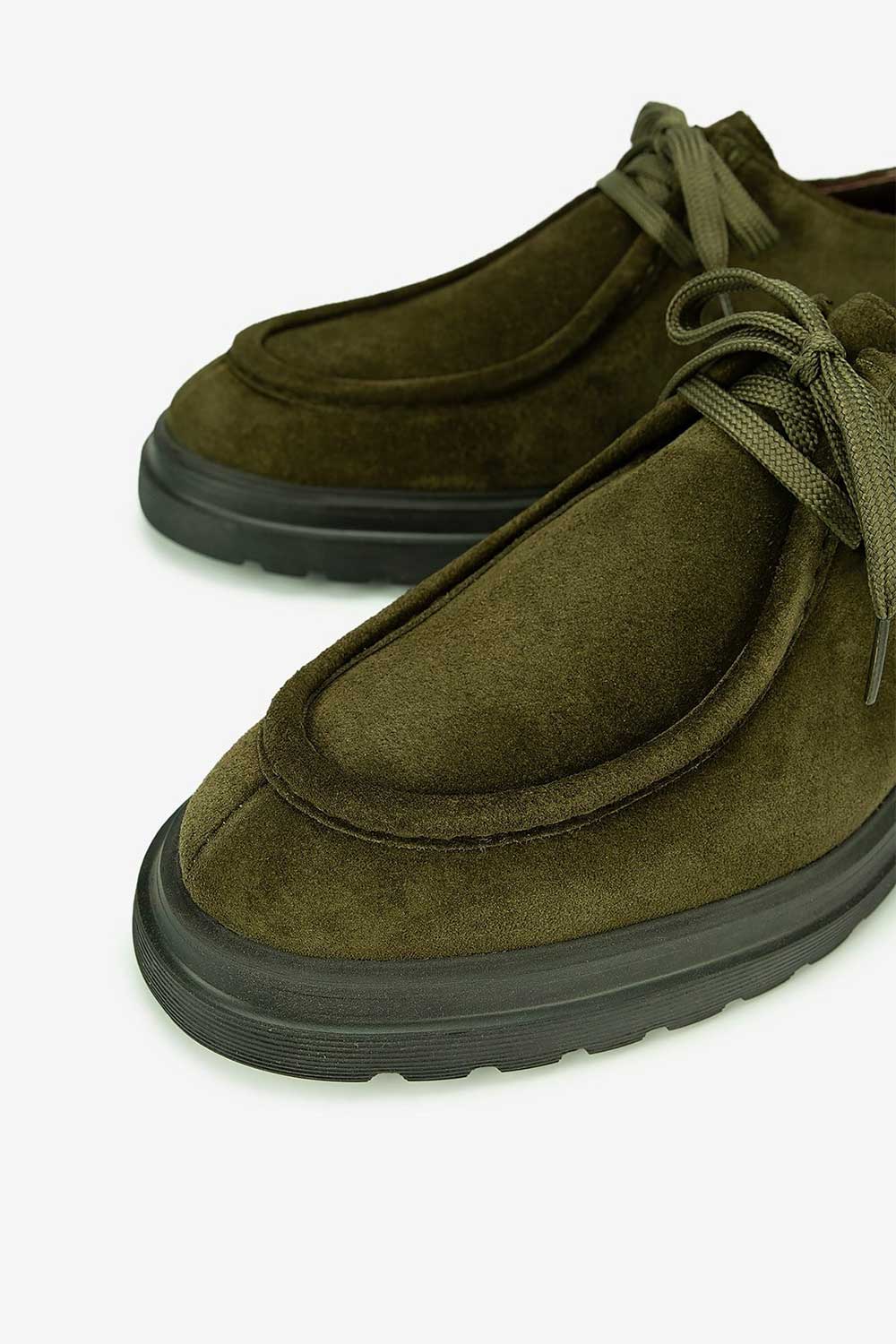 Χειροποίητα Παπούτσια Suede Urban Derby Studio – Χακί
