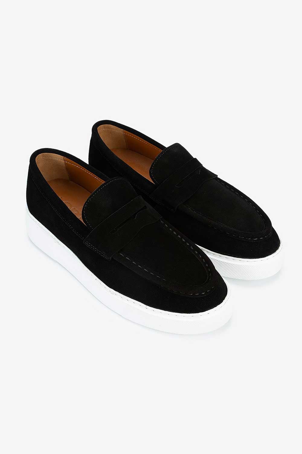 Χειροποίητα Παπούτσια  Suede Urban Loafers Studio – Μαύρο