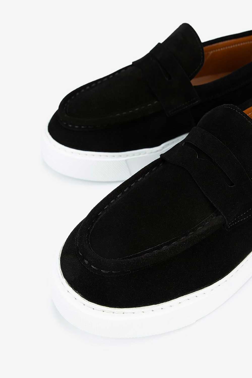 Χειροποίητα Παπούτσια  Suede Urban Loafers Studio – Μαύρο