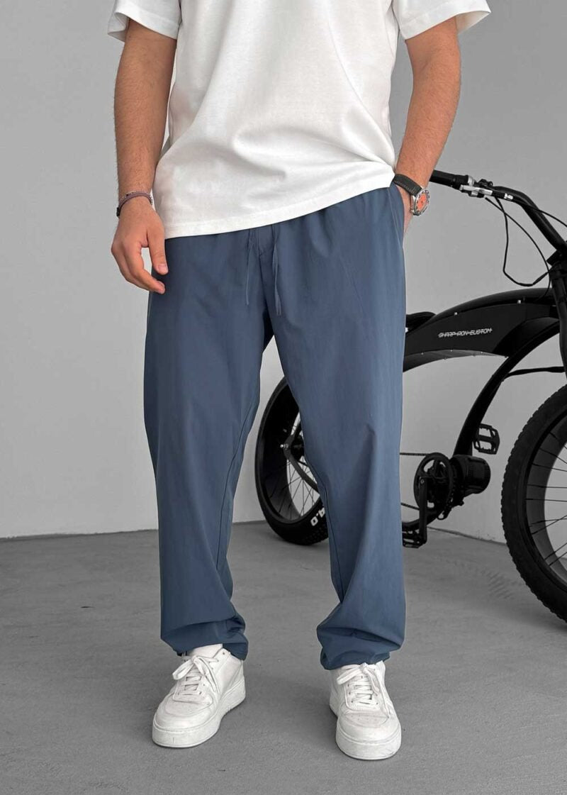 Parachute Παντελόνι Baggy Με Ελαστικότητα Και Λάστιχο Στη Μέση – Πετρολ – 5