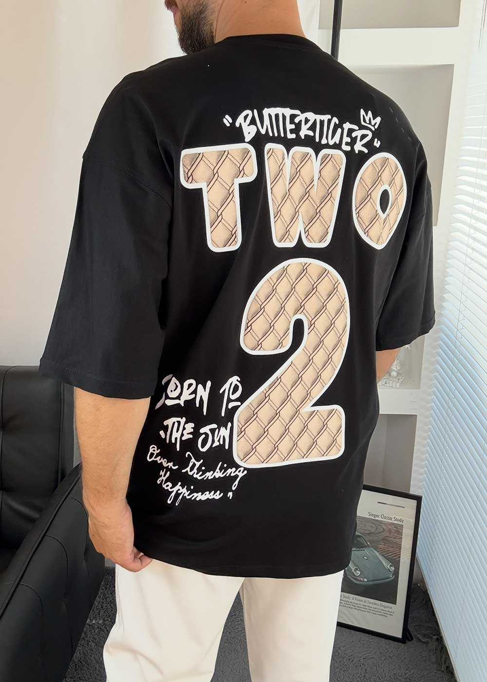 Oversized T-Shirt Two 2 – Μαύρο – 5