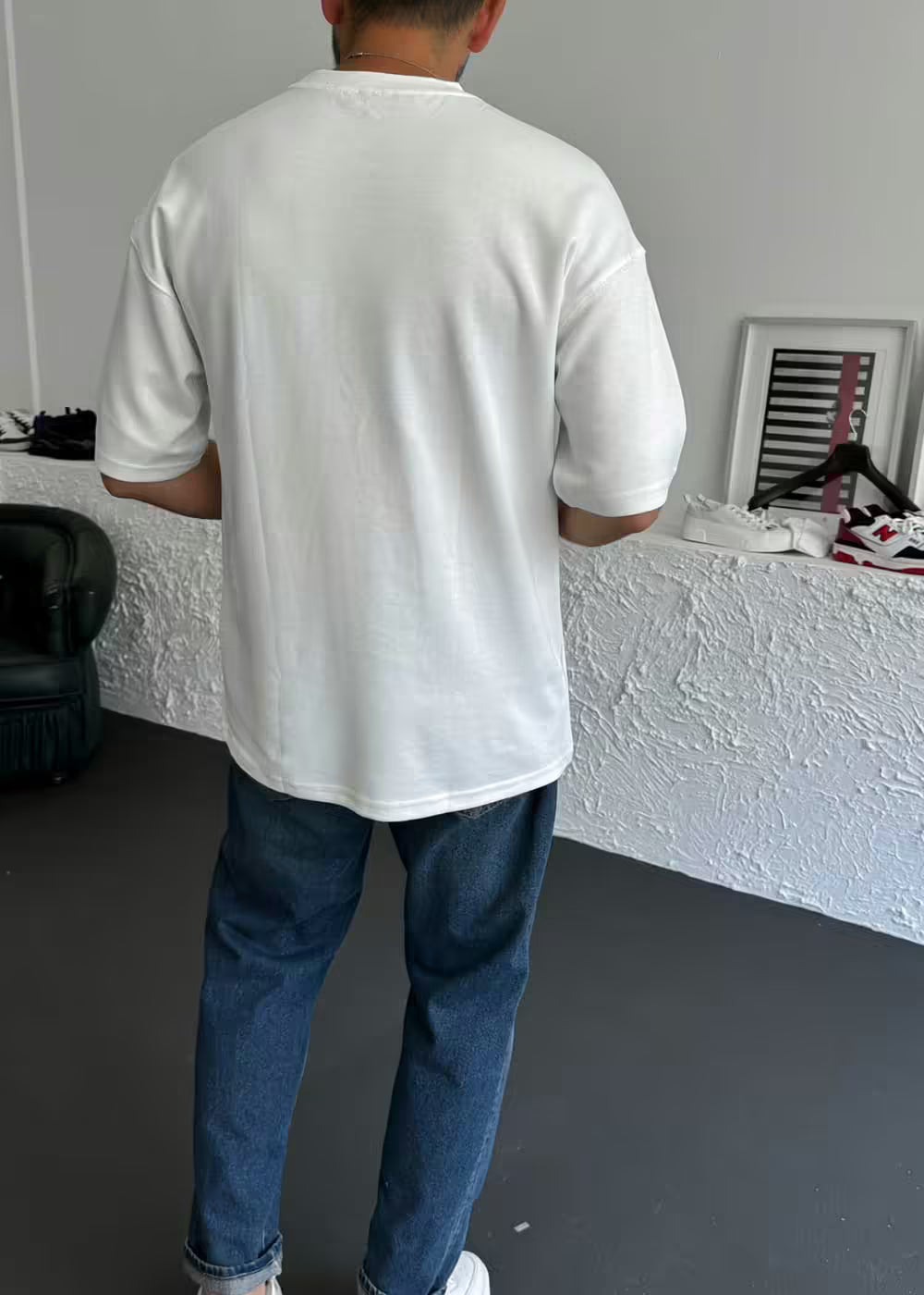 Oversized Basic T-Shirt – Λευκό – 5