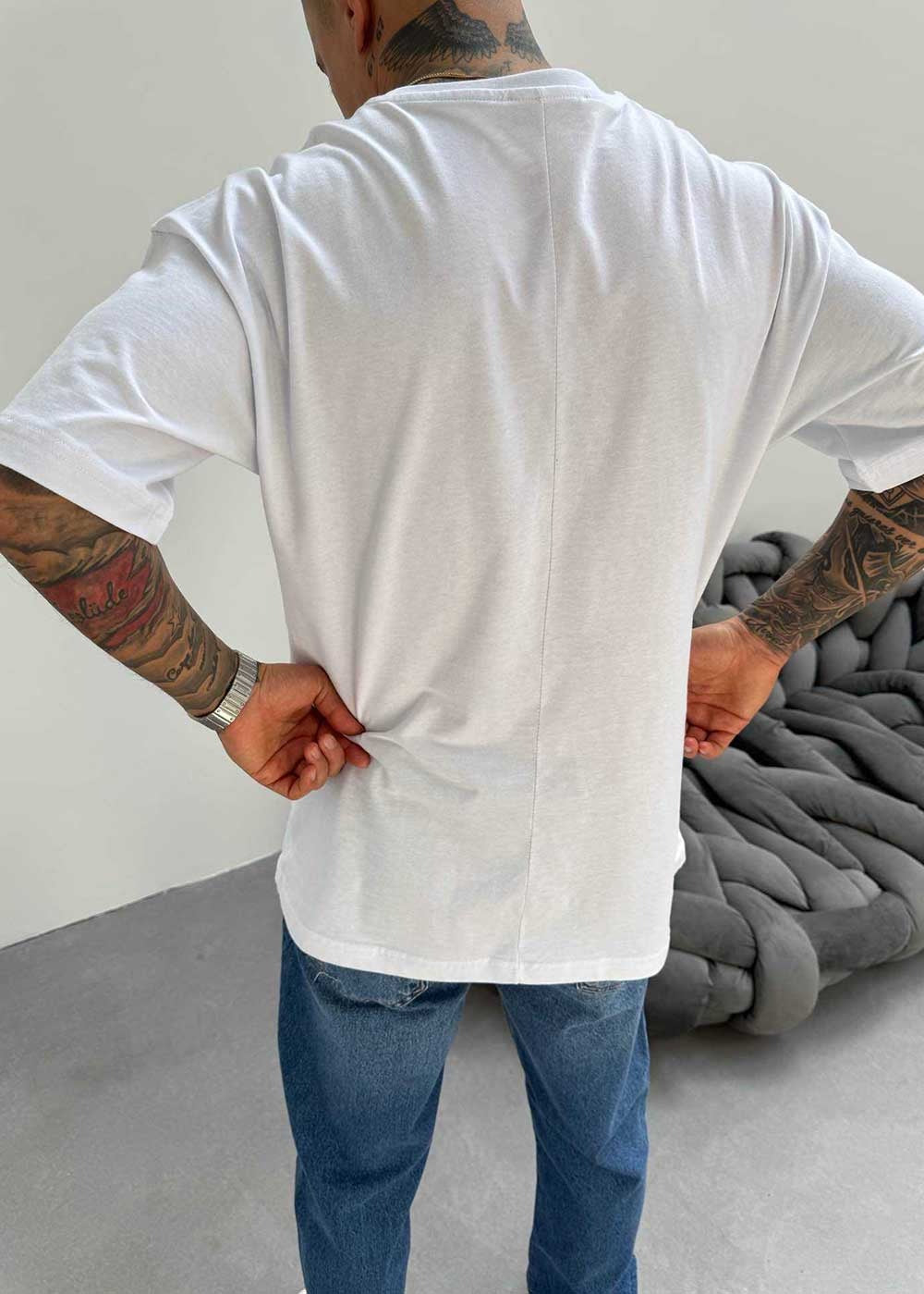 Basic Oversized T-Shirt – Λευκό – 5