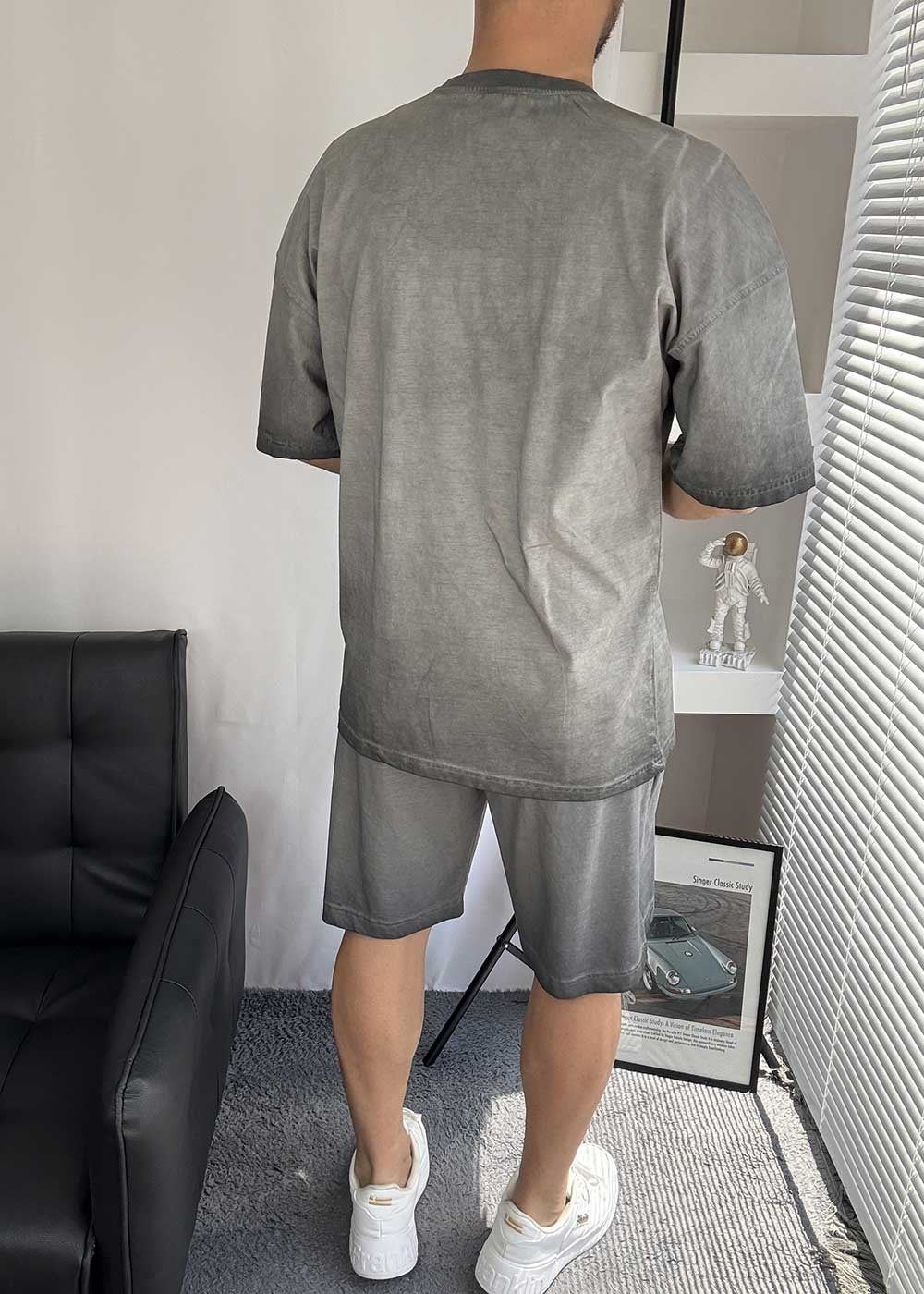 Basic Oversized Σετ Acid Wash – Ξεβαμμένο Γκρι – 6