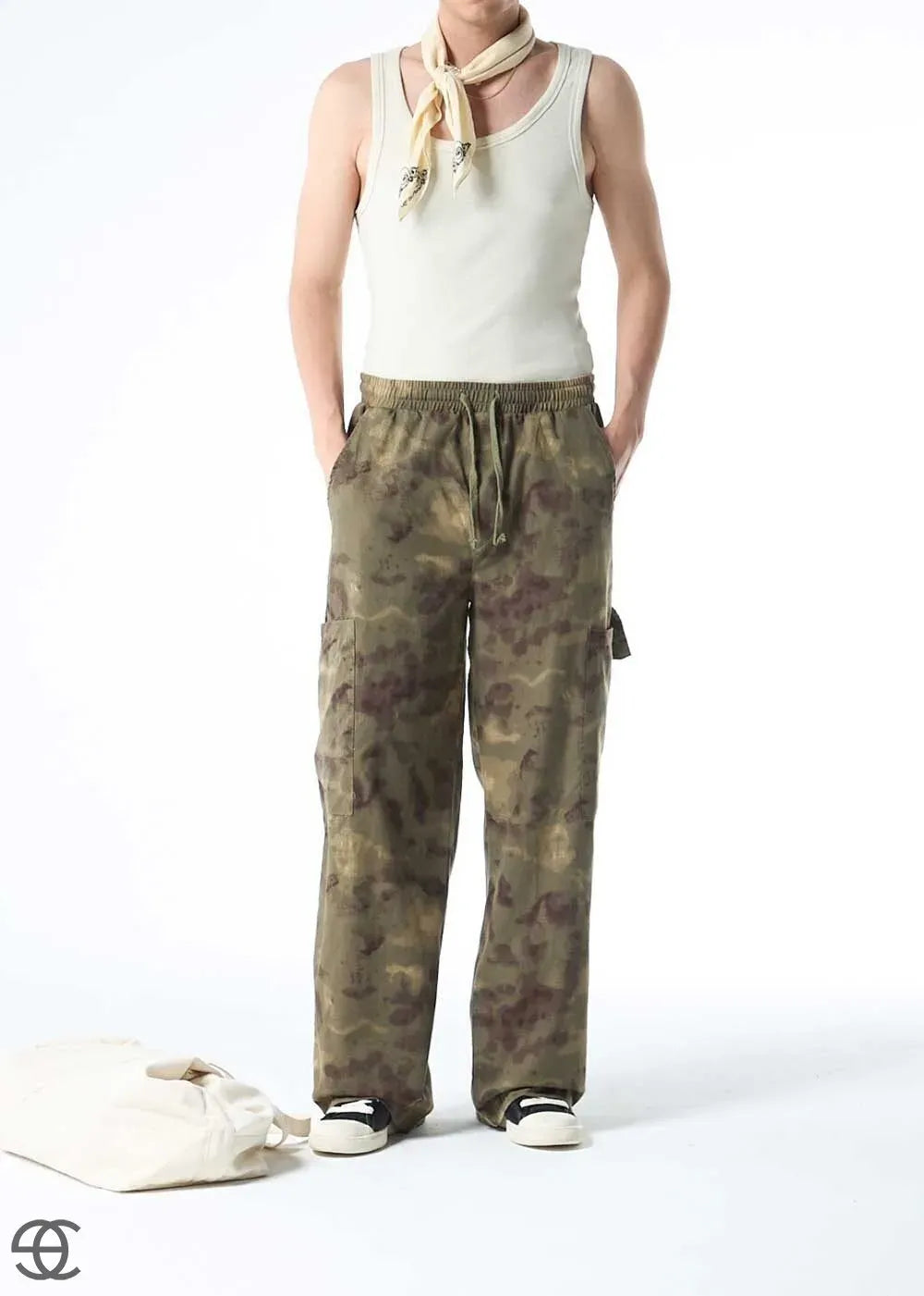 Cargo Παντελόνι Baggy Παραλλαγής – Σκούρο Χακί – 5