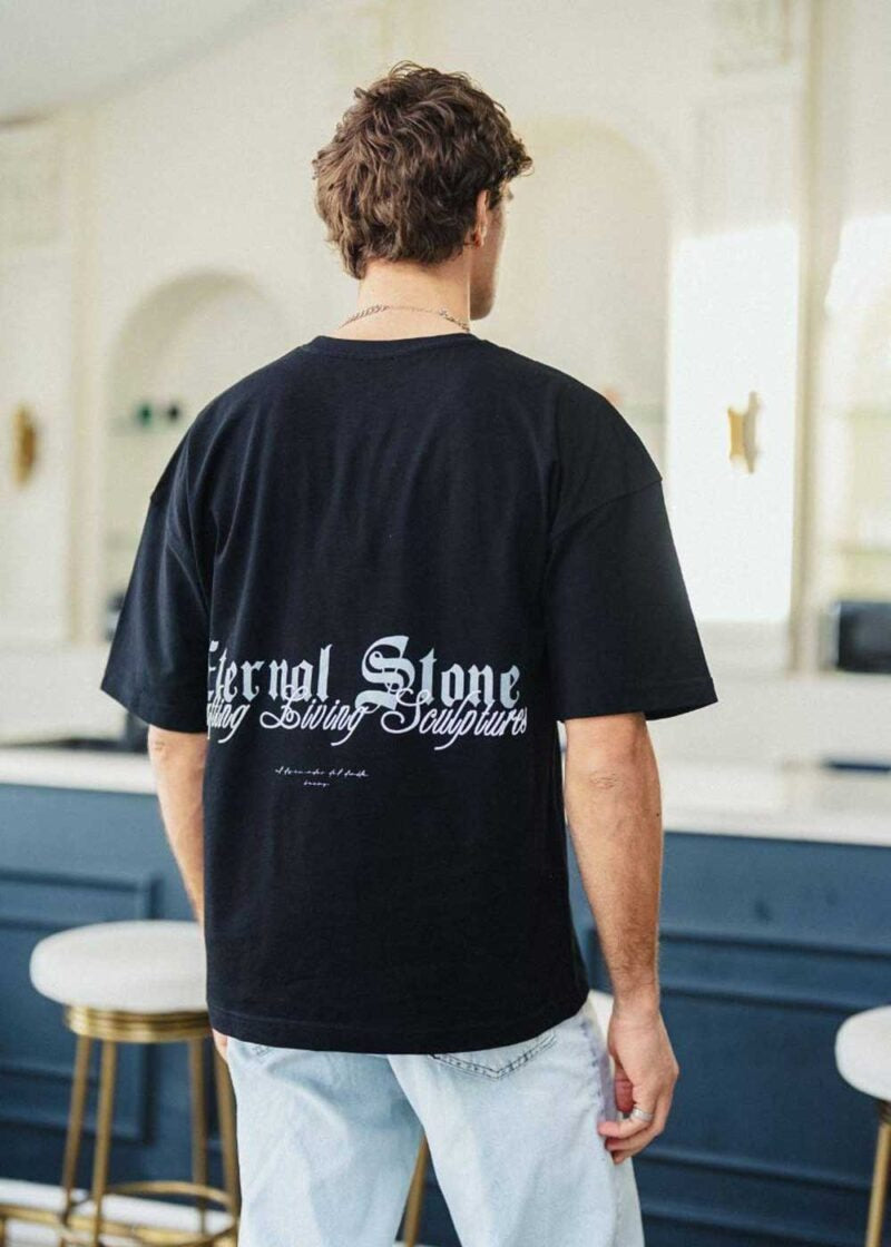 Oversized T-Shirt Eternol Stone – Μαύρο – 5