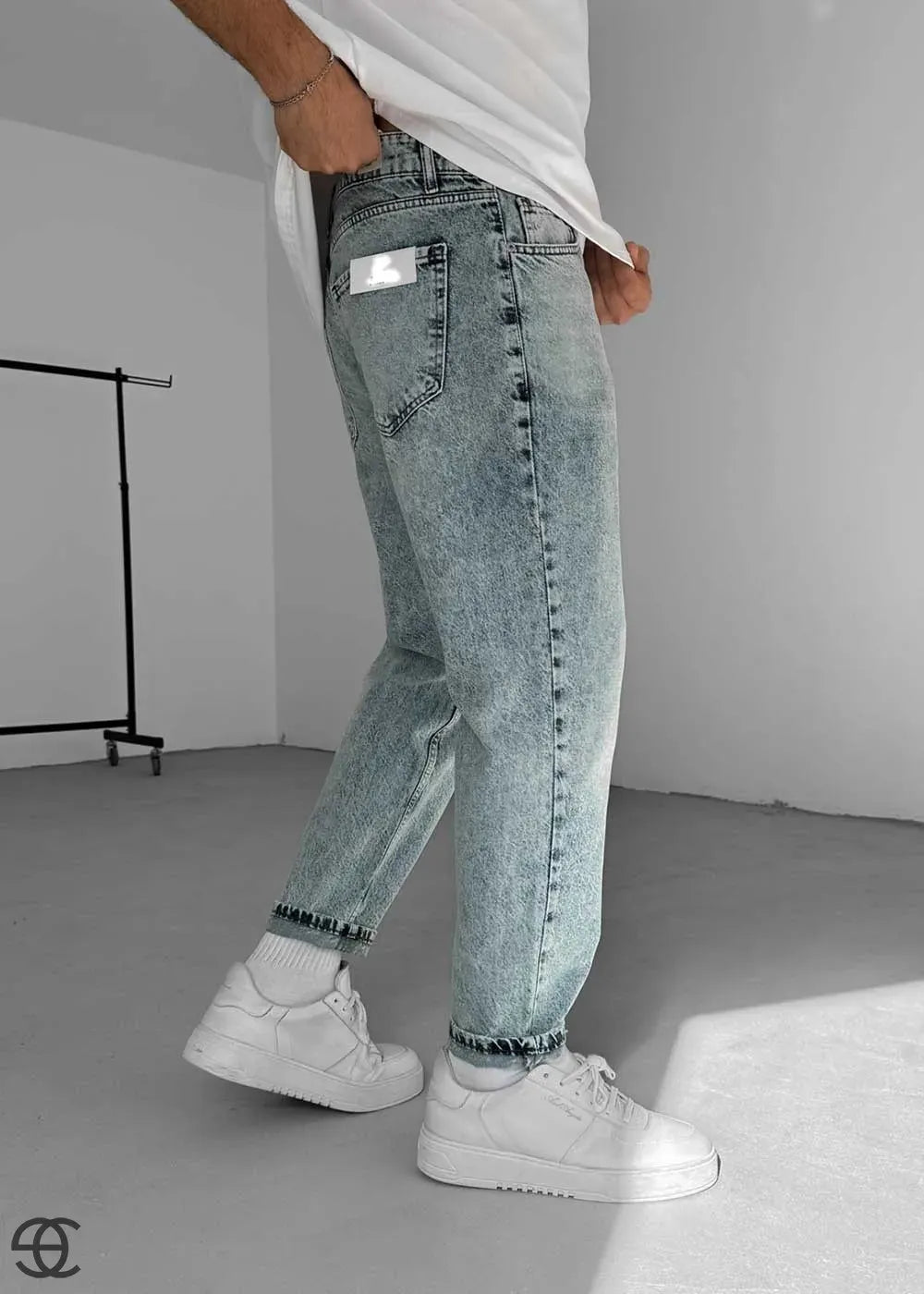 Παντελόνι Τζιν Loose Fit Με Ξεβαμμένη Εμφάνιση – Γαλάζιο – 5