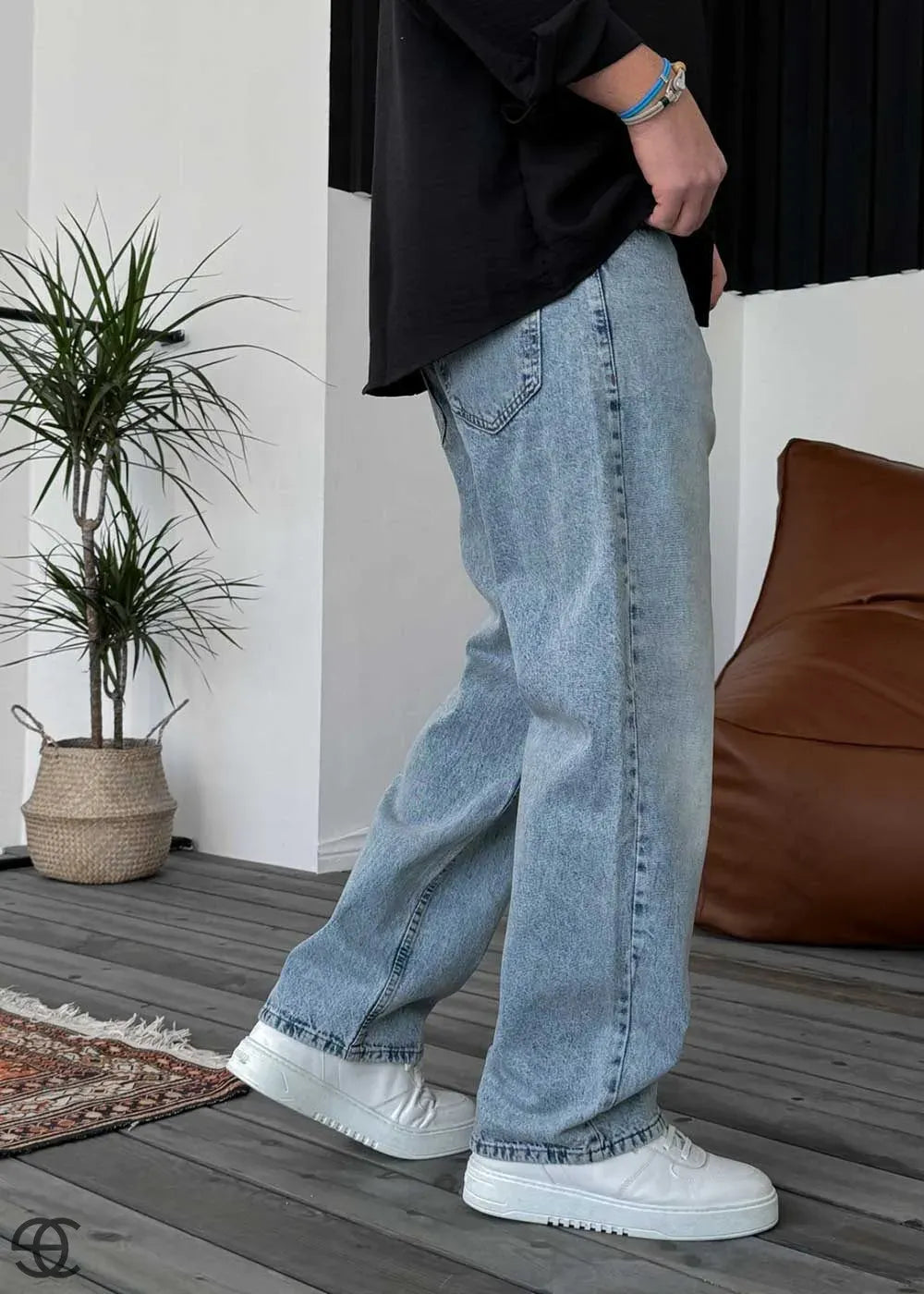 Παντελόνι Relax Baggy – Γαλάζιο Επεξεργασμένο