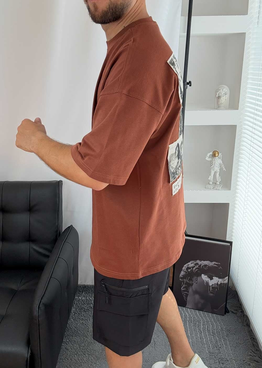 Oversized T-Shirt Ocean – Κεραμιδί – 5