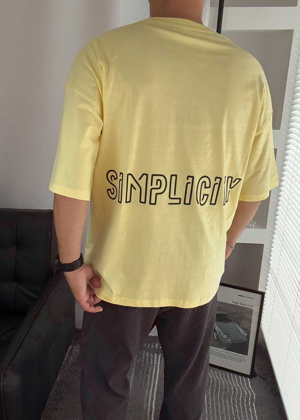 Simplicity Oversized T-shirt -Κίτρινο – 5