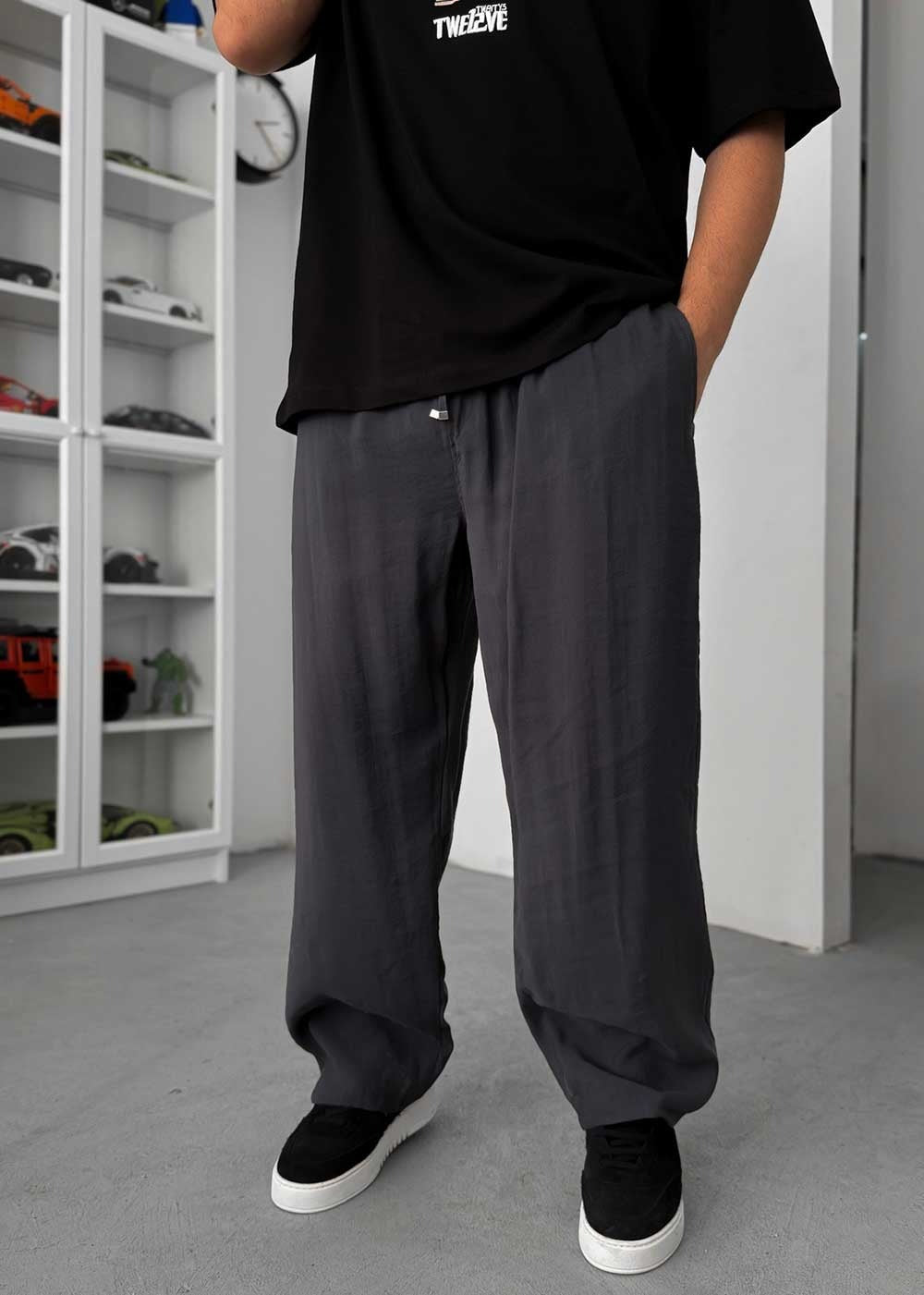 Lightweight Tensel Baggy Παντελόνι – Ανθρακί – 5