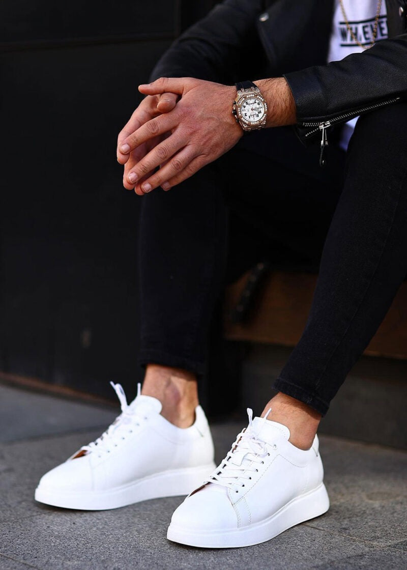 Premium Leather Essential Sneaker – Λευκό