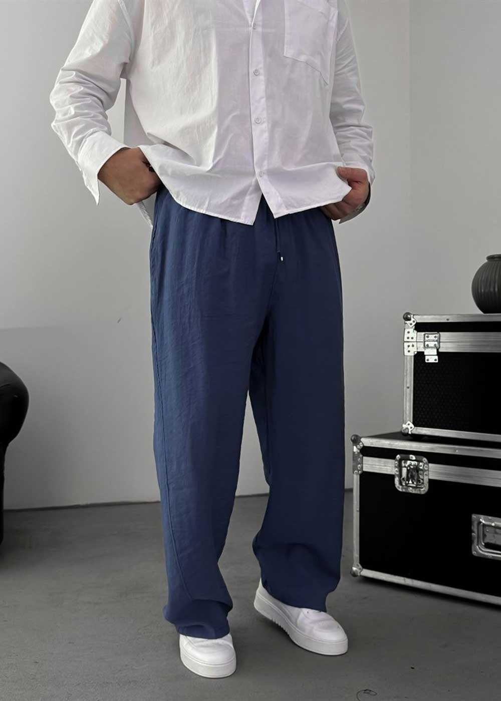 Lightweight Tensel Baggy Παντελόνι – Μπλε – 5