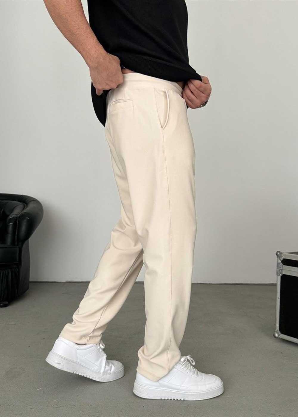Textured Straight Fit Παντελόνι – Μπεζ 39.90 € – 5