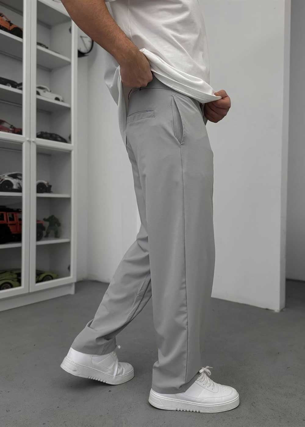 Baggy Παντελόνι “Waffle-Flex” Premium Stretch Edition – Γκρι – 5