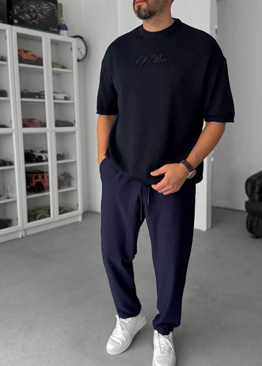 Oversized Πλεκτή Μπλούζα Ascension – Navy Blue – 5