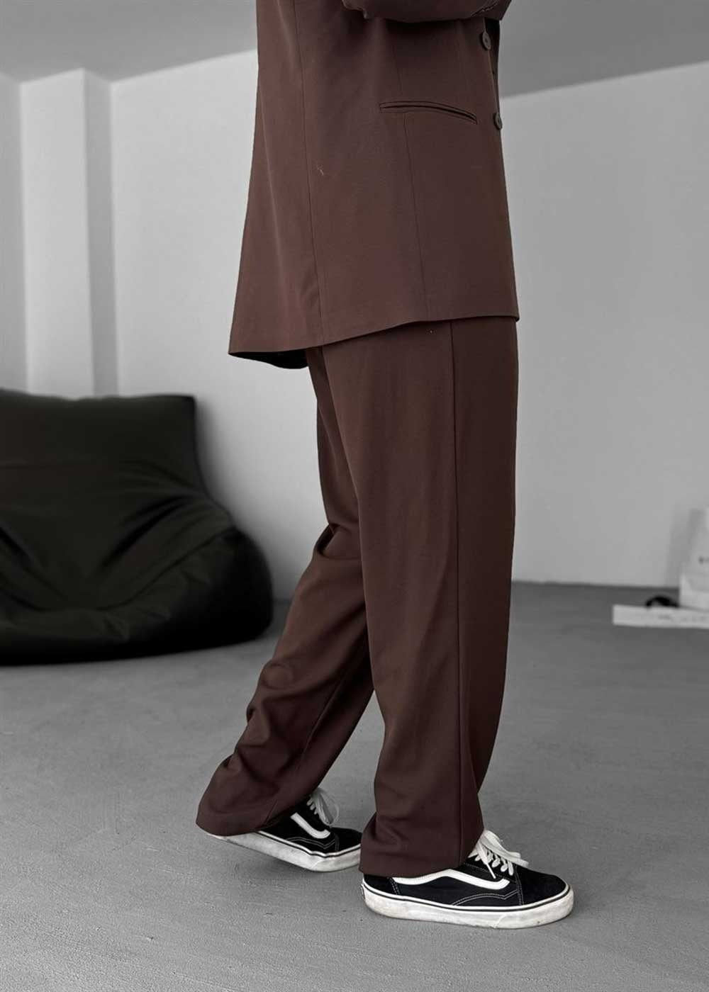 Baggy Υφασμάτινο Παντελόνι – Καφέ – 4